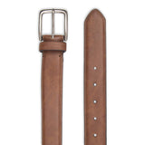Columbia Cinturón de piel para hombre, estilo Trinity para vaqueros, caqui, vestido, correa de piel, hebilla plateada