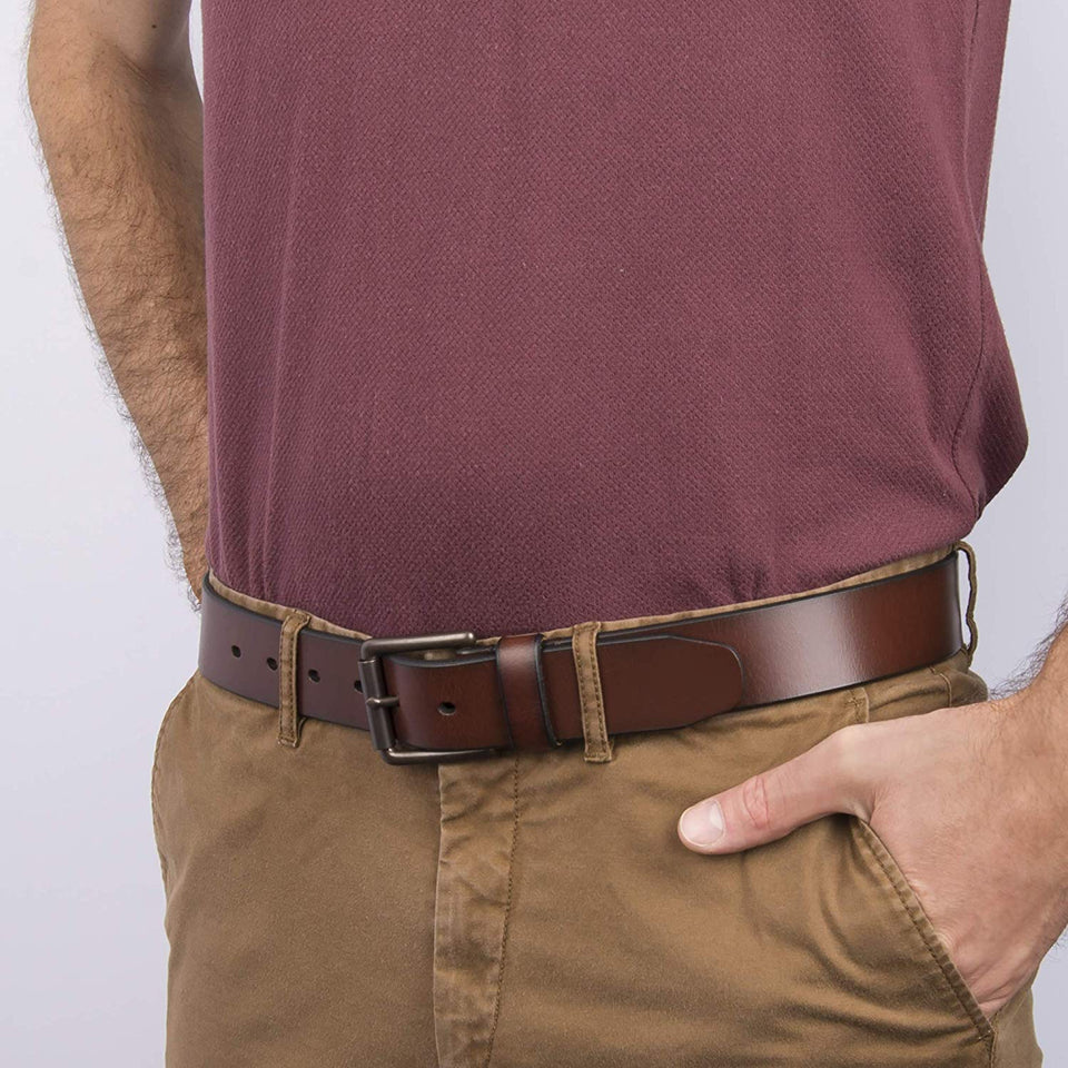Dockers - Cinturón de piel para hombre